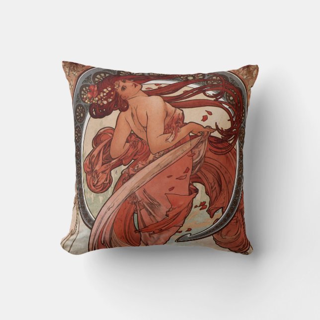 Art nouveau ~ Dancing Dam Cushions Kudde (Framsida)