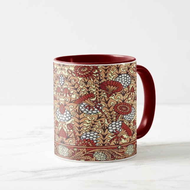 Art nouveau Dandelion-utskrift Mugg (Framsida höger)