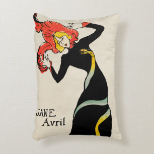 Art Nouveau-dansaren Jane Avril av Toulouse Lautre Prydnadskudde