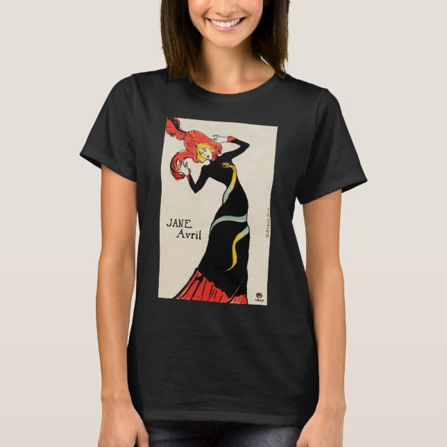 Art Nouveau-dansaren Jane Avril av Toulouse Lautre T Shirt (Framsida)
