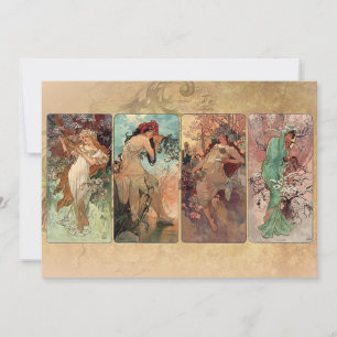 Art Nouveau De Fyra Årstiderna