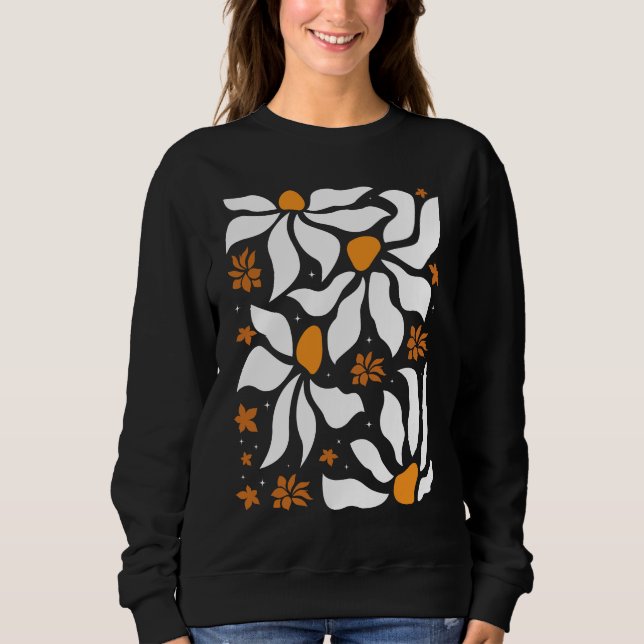 Art nouveau Deco Flowers Boho Wildblommor Blommigt T Shirt (Framsida)