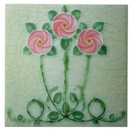Art nouveau dekorativ kakelplatta