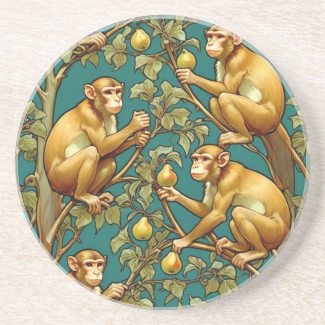 Art nouveau dekorativ keramik Tile Underlägg (Framsidan)