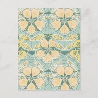 art nouveau delikat vintage blommig mönster vykort