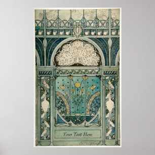Art nouveau Design av Émile Hutré C1896 Poster