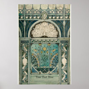 Art Nouveau-design av Émile Hutré c1896 Poster