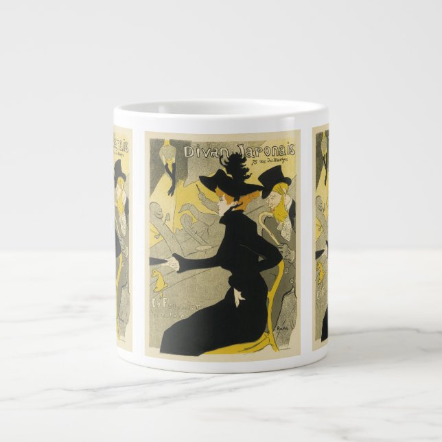 Art nouveau, Divan Japonais av Toulouse Lautrec Jumbo Mugg (Framsidan)