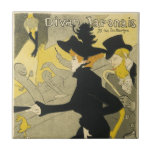 Art nouveau, Divan Japonais av Toulouse Lautrec Kakelplatta<br><div class="desc">Vintage illustration av Art nouveau-reklamen poster design med Divan Japonais av Henri de Toulouse Lautrec, 1893. Den viktorianska reklammålningen beställdes av Edouard Fournier, ägare till Montmartre pub och nattens klubb Divan Japonais. Nattnattklubben i restaurangen Café du Divan Japonais hade exotiska beröringspunkter som bambomöbler och pappra lyktor i det japanska stil....</div>