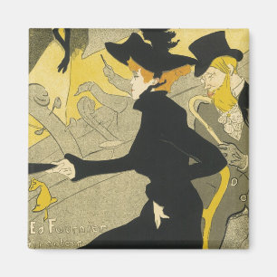 Art Nouveau, Divan Japonais av Toulouse Lautrec Magnet