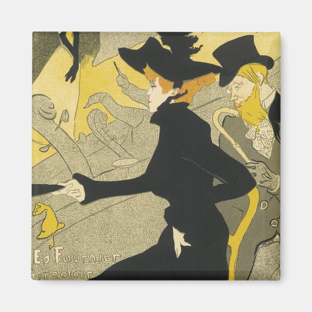 Art nouveau, Divan Japonais av Toulouse Lautrec Magnet (Framsidan)