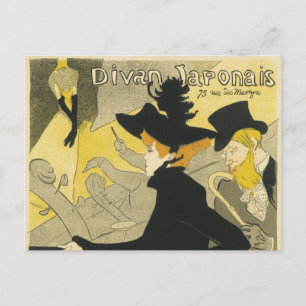 Art nouveau, Divan Japonais av Toulouse Lautrec Vykort