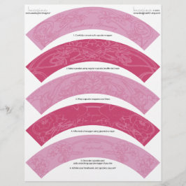 Art nouveau DIY Jul Cupkaka Wrappers Wraps