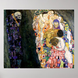 Art Nouveau Död och Liv av Gustav Klimt Poster