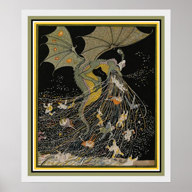 Art nouveau Dragon Cover for Jugend Poster (Framsidan)