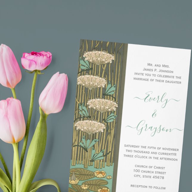 Art Nouveau-drönare mörk teckensnitt RGB HexCode 4 Inbjudningar (Skapare uppladdad)