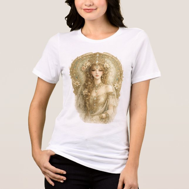 Art Nouveau-drottning T Shirt (Framsida)