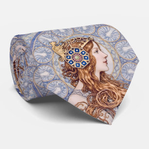 Art Nouveau Drottningporträtt Slips