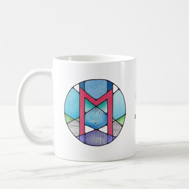 Art Nouveau Ehwaz Runmugg – LOJALITET! Kaffemugg (Vänster)