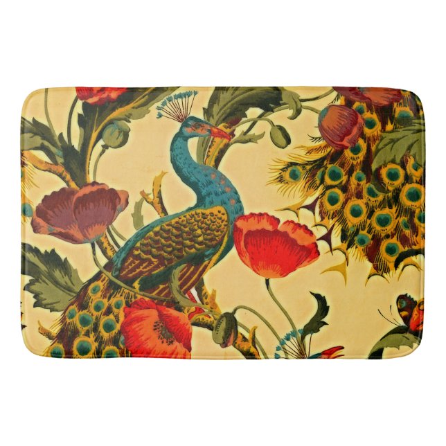 Art nouveau Elegance: Sidewall, The Peacock, 1896 Badrumsmatta (Framsidan)