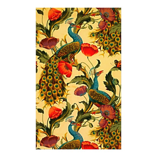 Art nouveau Elegance: Sidewall, The Peacock, 1896 Fototryck (Framsidan)