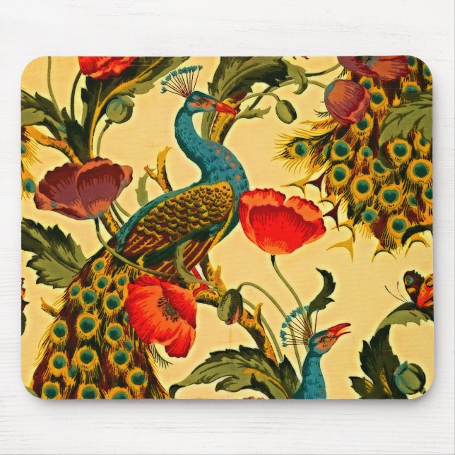 Art nouveau Elegance: Sidewall, The Peacock, 1896 Musmatta (Framsidan)