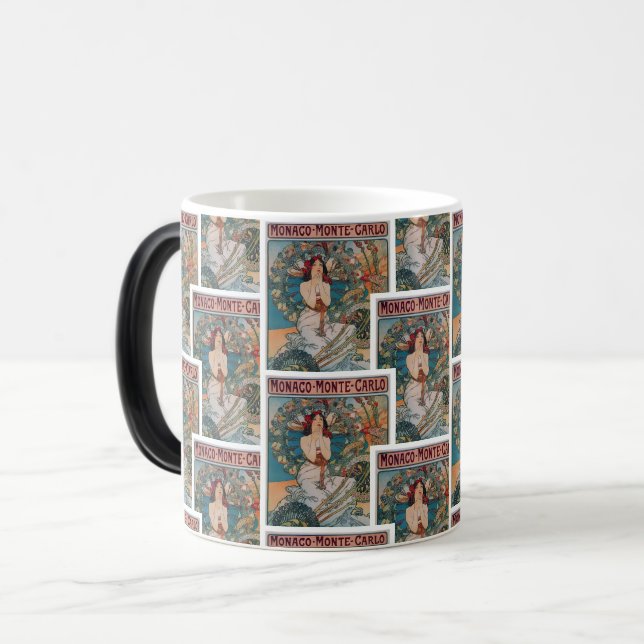 Art nouveau Elegance: Timless Beauty Magisk Mugg (Framsida vänster)