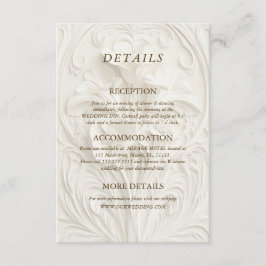 Art Nouveau Elegant Floral Details Tilläggskort