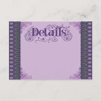 Art Nouveau Elegant Purple Thistle Border Tilläggskort