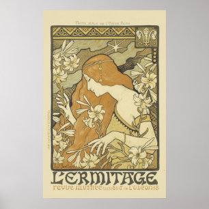 Art nouveau 'Ermitage Poster