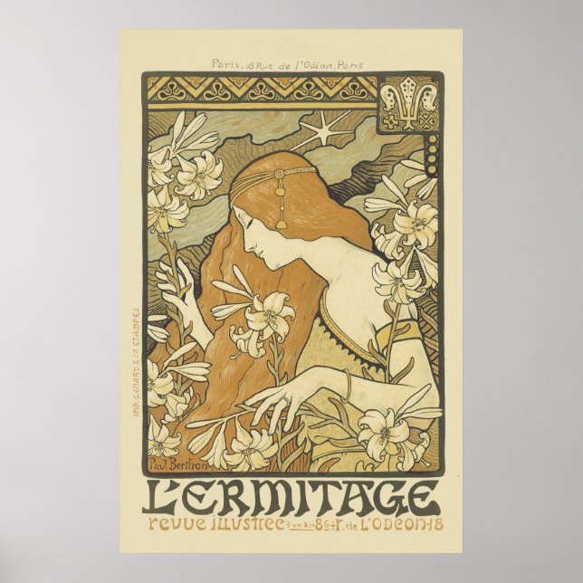 Art nouveau 'Ermitage Poster (Framsidan)
