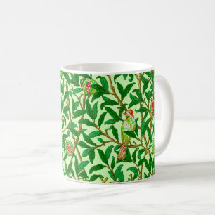 Art Nouveau Fågel och Granatäpple, Limegrön Kaffemugg