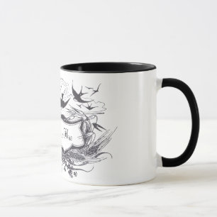 Art nouveau fåglar mugg