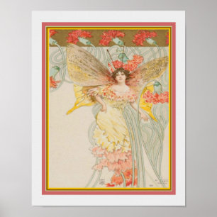 Art nouveau Fairy Print av Raffaele Tafuri Poster