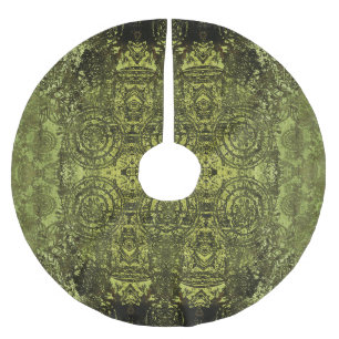 Art nouveau: Färg Vintage Ornament. Julgransmatta Borstad Polyester