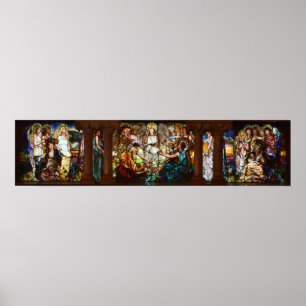 Art nouveau, fastsatt av Louis Comfort Tiffany Poster