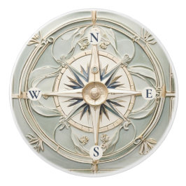 Art nouveau Faux Relief Nautiques Compass Ro Knopp