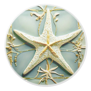 Art nouveau Faux Relief Starfish Sea Star Beach Knopp