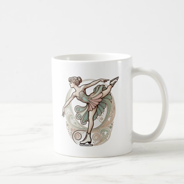 Art nouveau Female Figur Skater Mugg (Höger)