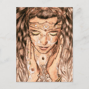 Art nouveau Fine Art etnisk Dam Vykort