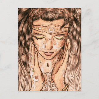 Art nouveau Fine Art etnisk Dam Vykort