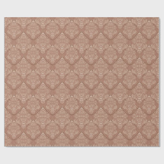 Art Nouveau-fjädermönster i orange Presentpapper