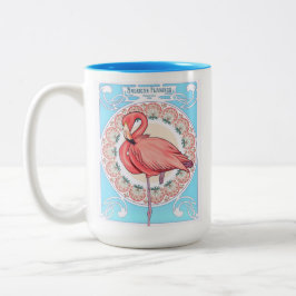 Art nouveau Flamingo Mugg