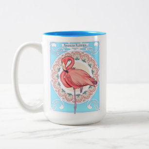 Art nouveau Flamingo Mugg