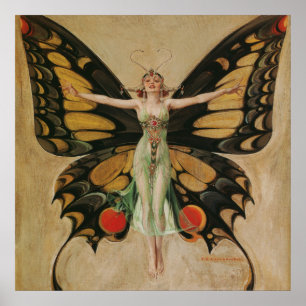 Art nouveau "Flapper" Frank Xavier Leyendecker Poster