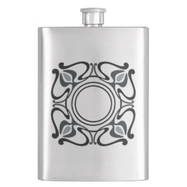 Art Nouveau-flaska Fickplunta