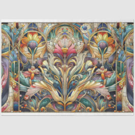 Art Nouveau Floral Decoupage Tissue Paper