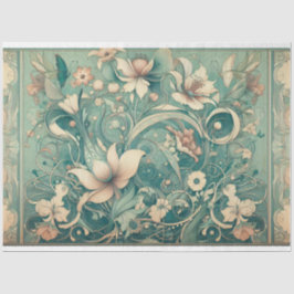Art Nouveau Floral Decoupage Tissue Paper