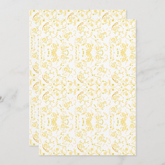 Art Nouveau Floral – Mandala Paisley Poster Art Spara Datumet (Fram/baksida)