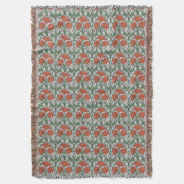 Art Nouveau Floral Throw Blanket Filt